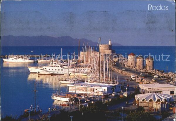 Rhodos Rhodes Aegaeis Hafen Segelboote