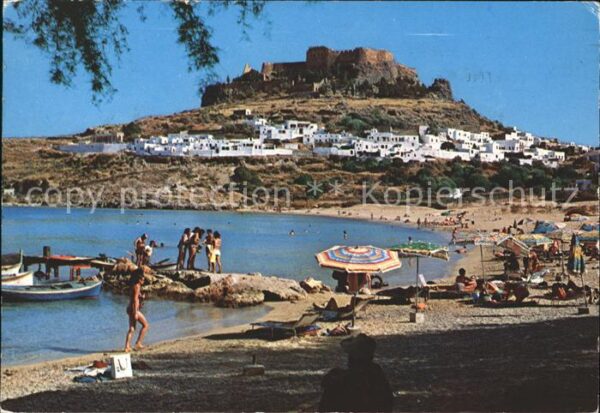 Rhodos Rhodes Aegaeis Lindos Strand
