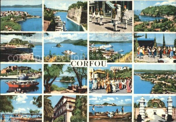 Corfu Korfu Boot Soldaten Nationaltracht