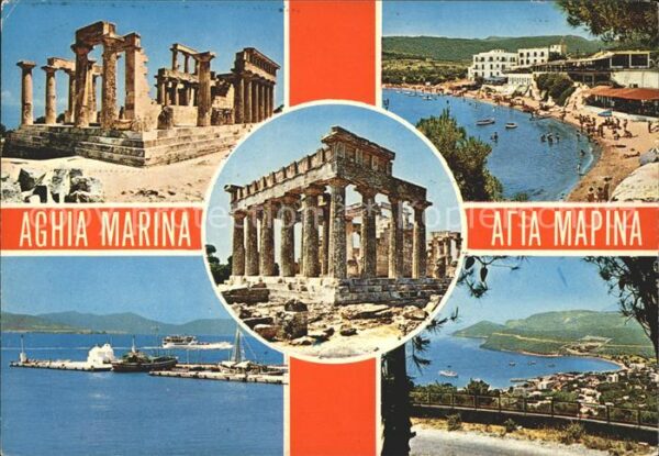 Aghia Marina Ruine Fähre Strand