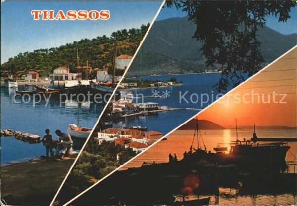 Thassos Hafen Boote