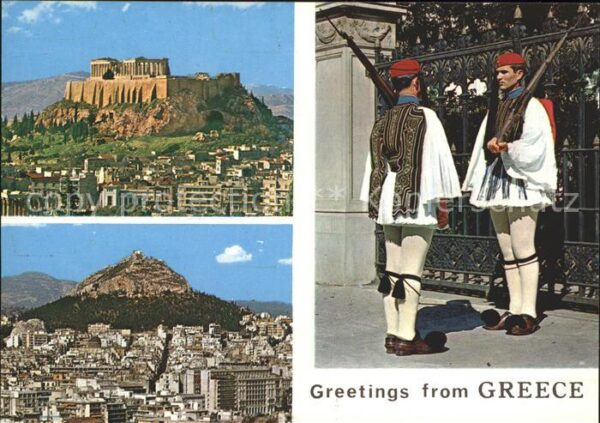 Athen Griechenland Akropolis Soldaten Stadt