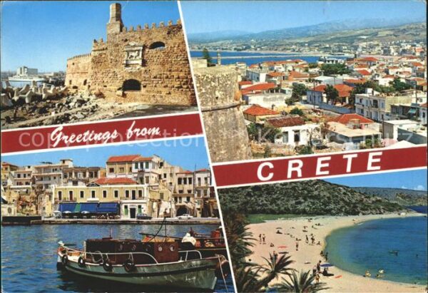 Kreta Crete Boote Strand Burg