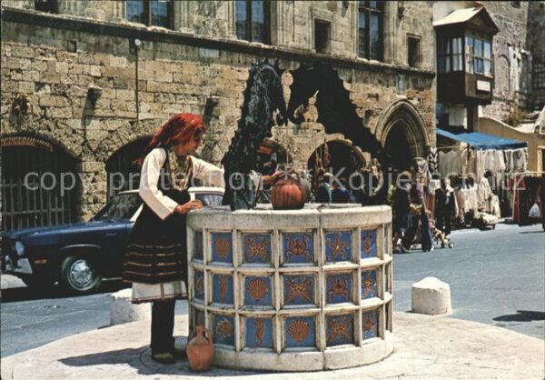 Rhodos Rhodes Aegaeis Quelle Alten Stadt
