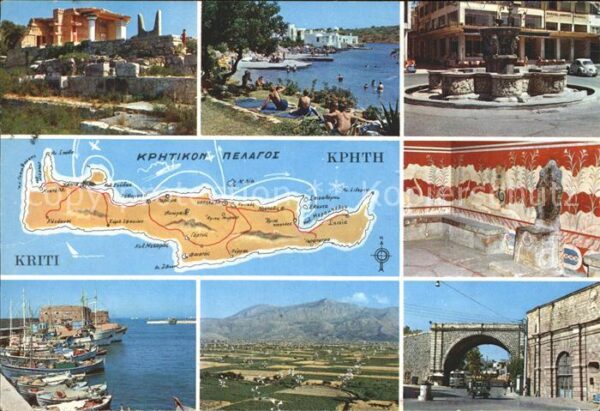 Kreta Crete Ruine Hafen Windmühlen