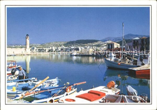 Kreta Crete Hafen Boote Segelboote Turm
