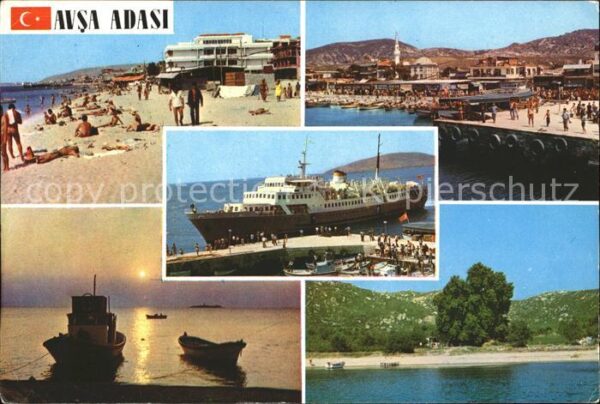 Avsa Adasi Strand Schiff Anlegeplatz Bucht Platane