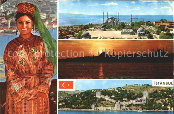 Istanbul Constantinopel Nationaltracht Teilansichten