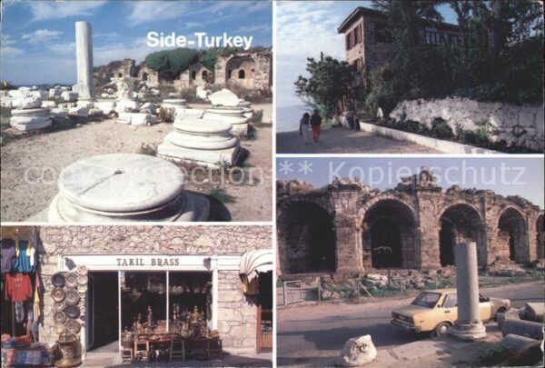 Side Antalya Ancient Ruine Takil Brass