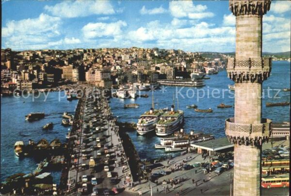 Istanbul Constantinopel Galata Bridge Dampfer