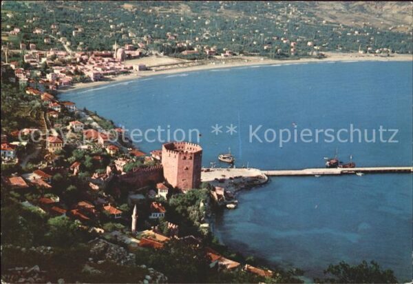 Alanya Cennet Sehir Kaleden Kizil Kule Limana