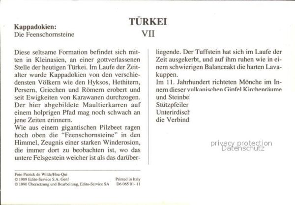 Tuerkei Turkey Kappadokien Feenschornsteine – Bild 2