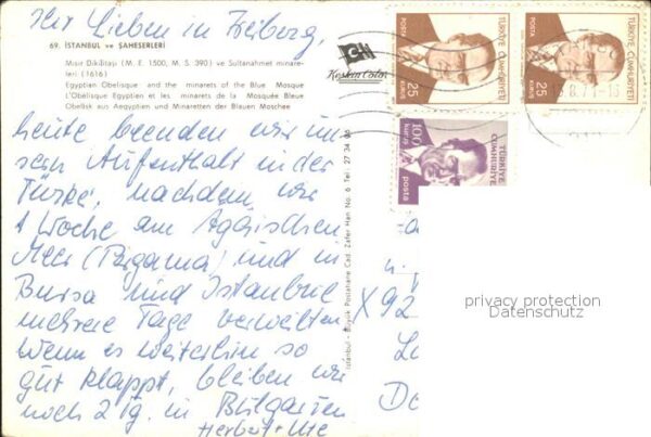 Istanbul Constantinopel Obelisk Aegyptien Minaretten Blaue Mosc – Bild 2