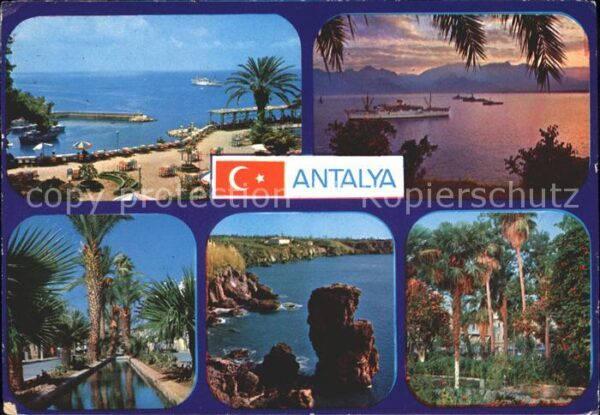 Antalya Palmen Promenade Dampfer