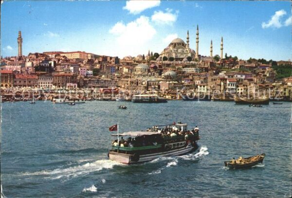 Istanbul Constantinopel Golden Horn Süleymaniye Boote