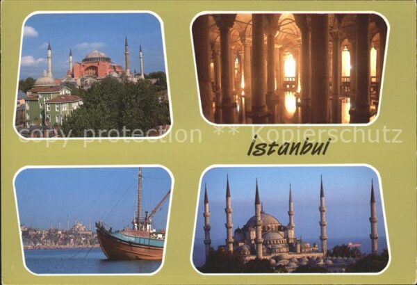 Istanbul Constantinopel Sultanahmet Camilerlinden Segelboot