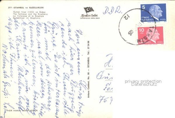 Istanbul Constantinopel Rumelihisar Bosphorus Dampfer – Bild 2