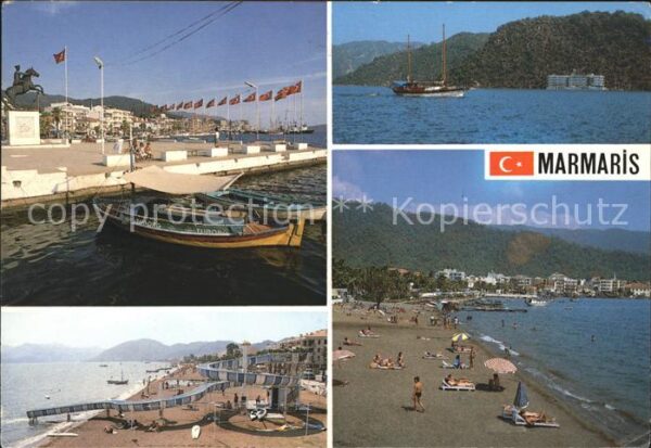 Marmaris Strandleben Rutsche Segelboot