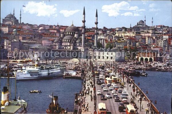 Istanbul Constantinopel Galata Brücke neue Moschee