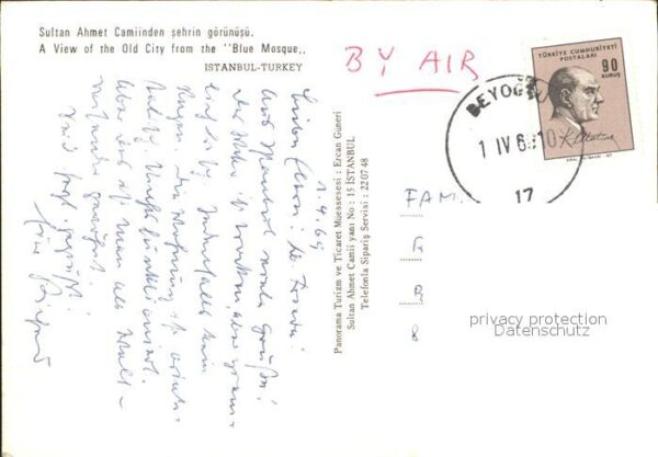 Istanbul Constantinopel Sultan Ahmet Camiinden – Bild 2