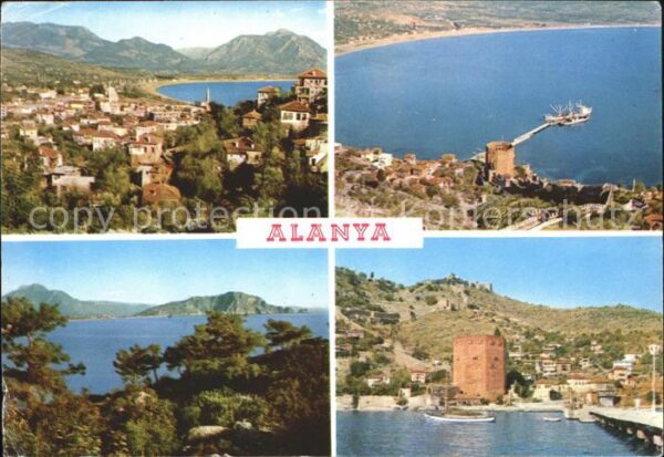 Alanya Teilansichten Boote Burg