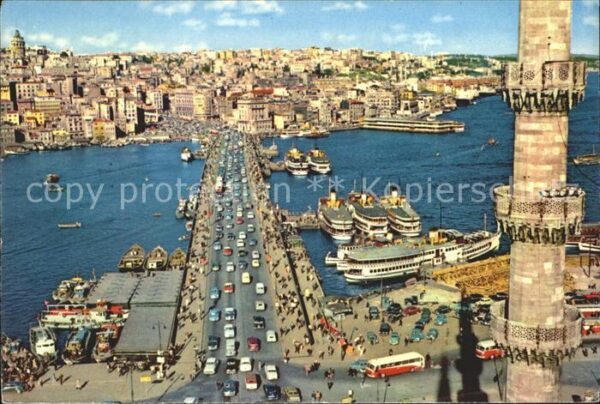 Istanbul Constantinopel Galata-Brücke Dampfer