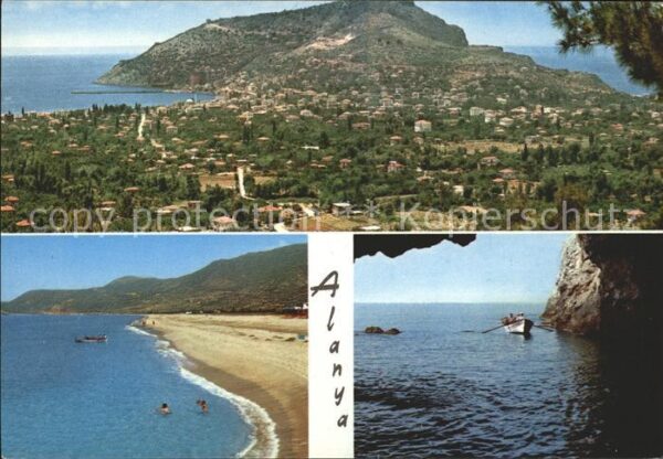 Alanya Strand Bucht Boot Orstansicht