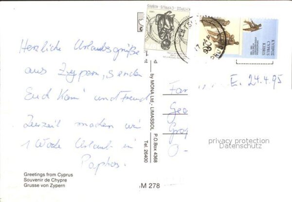 Zypern Cyprus Esel Ruine Frauen Wandgemälde – Bild 2