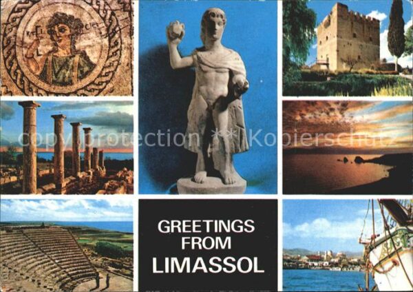 Limassol Castle Kolossi Wandgemälde Segelboot