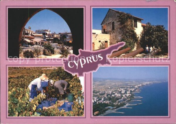 Zypern Cyprus Fliegeraufnahme Strand Weinlese