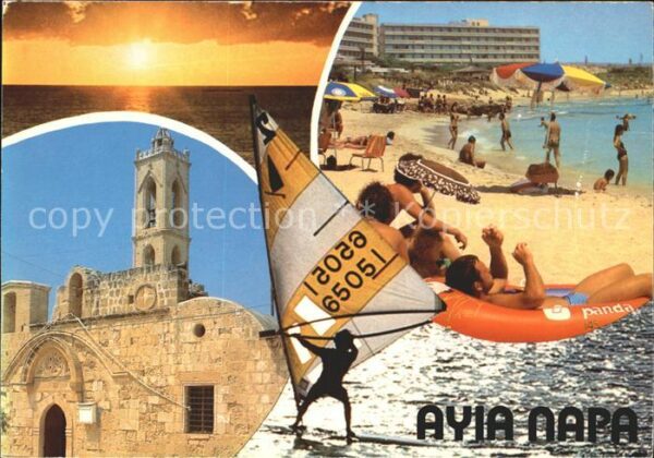 Ayia Napa Agia Napa Strand Segelboot Kirche
