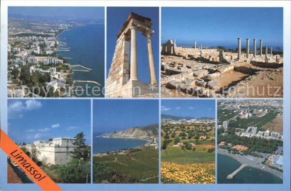 Limassol Fliegeraufnahme Ruine Strand