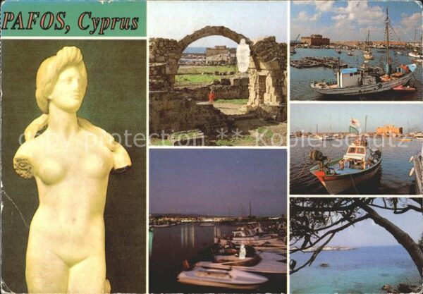 Zypern Cyprus Pafos Ruine Ychte Hafen