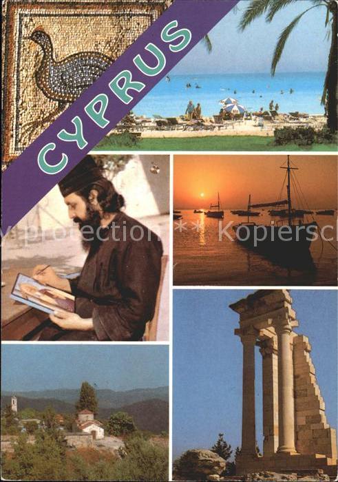 Zypern Cyprus Segelboot Ruine Strand Father Ikone