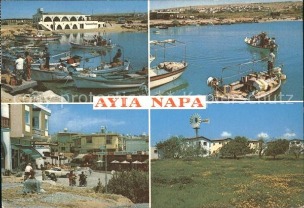 Ayia Napa Agia Napa Hafen Boote Strassenansicht