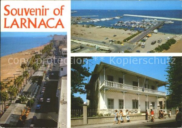 Larnaca Fliegeraufnahme Promenade Hafen Finikou