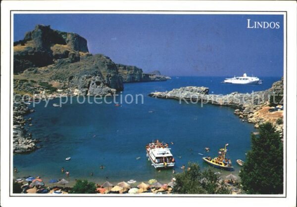 Lindos Lindo Schiff Strand