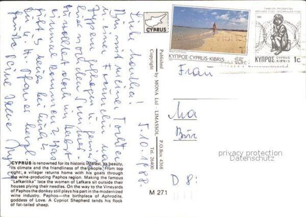 Zypern Cyprus Aphrodite Frauen Esel Strand Schafe – Bild 2