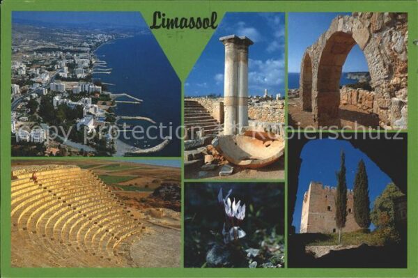 Limassol Temple Apollo Fliegeraufnahme Blumen