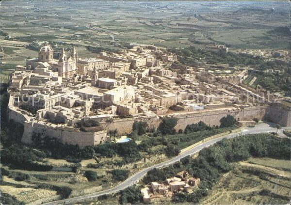 Mdina Malta Fliegeraufnahme Ancient Capital Formerl