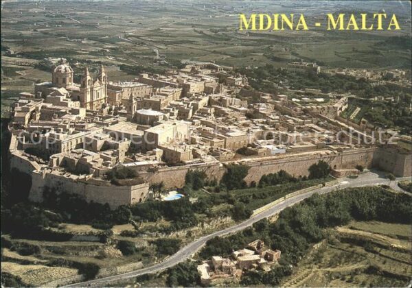 Mdina Malta Fliegeraufnahme Ancient Capital Formerl