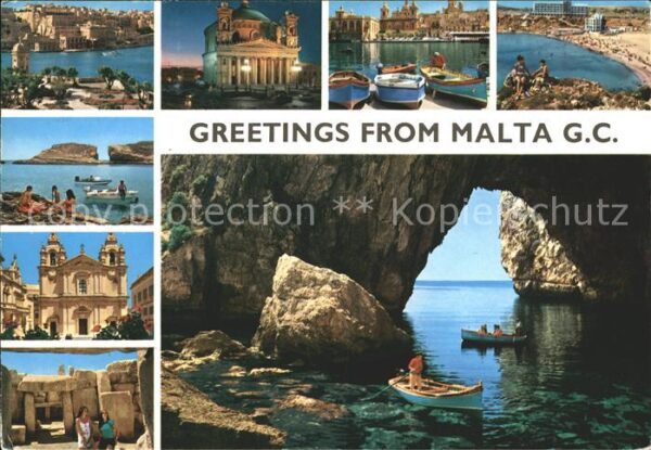 Malta Blue Grotto Kathedrale Kirche Ruine Str