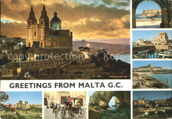 Malta Kirche Blaue Grotte Pferdekutsche