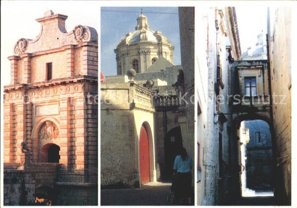 Mdina Malta Kirche Strassenansicht
