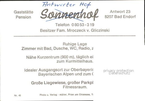 Bad Endorf Gaststätte-Pension Sonnenhof – Bild 2