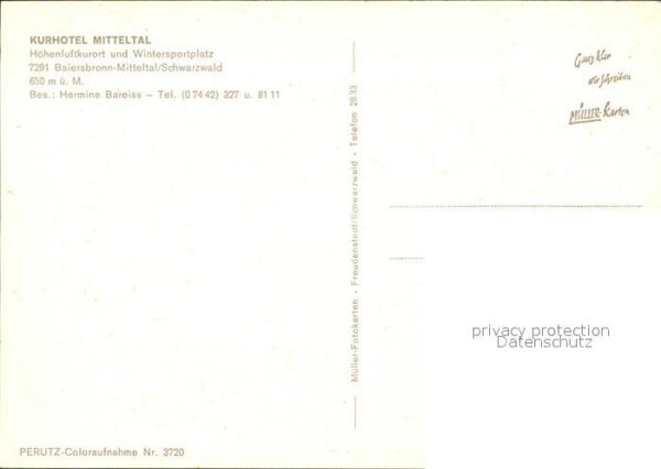 Baiersbronn Schwarzwald Kurhotel Mitteltal – Bild 2