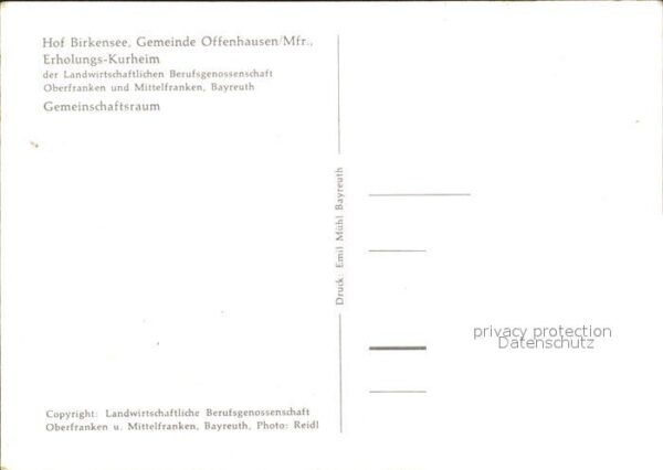 Offenhausen Mittelfranken Erholungs-Kurheim Hof Birkensee – Bild 2