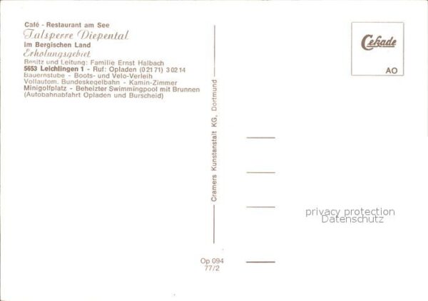 Leichlingen Rheinland Cafe-Restaurant am See Haus Diepental – Bild 2