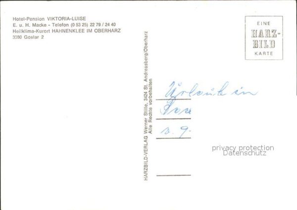 Hahnenklee-Bockswiese Harz Hotel-Pension Viktoria-Luise – Bild 2