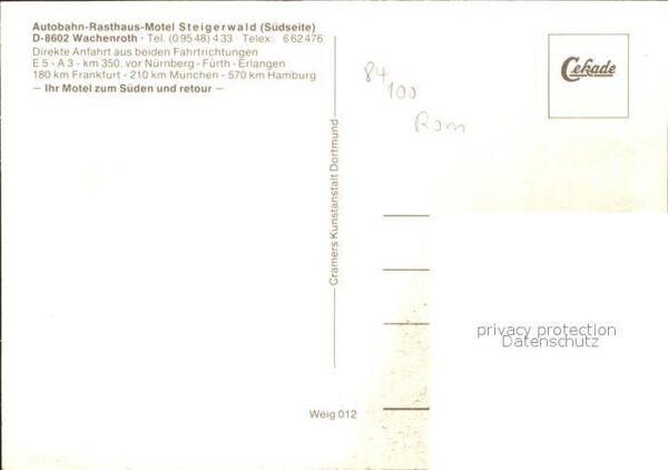 Wachenroth Aurobahn-Rasthaus-Motel Steigerwald – Bild 2